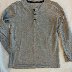 Carter's Heather Gray Long Sleeve Henley Tee